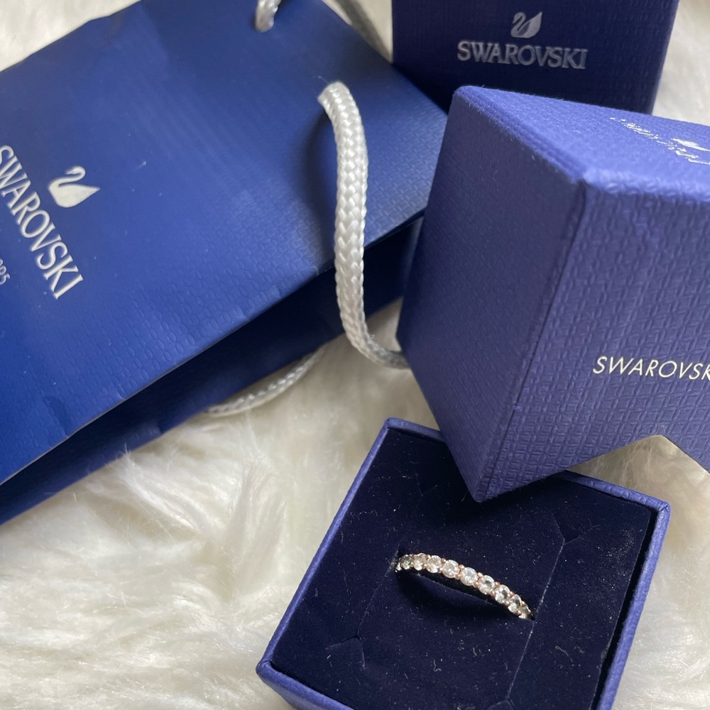 Swarovski Vittore Half Blue & White Ring